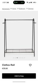 2 Dunnes clothes rail, very sturdy. 10 euro each