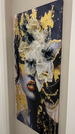 modern abstract portrait painting