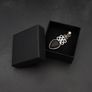 Vintage 925 Sterling Silver & Smoky Quartz Teardrop Scrollwork Pendant Image 3