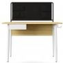 ALPHASON Home Office Desk Oak and White Freemont Image 3