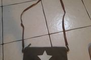 wicker and canvas handbag