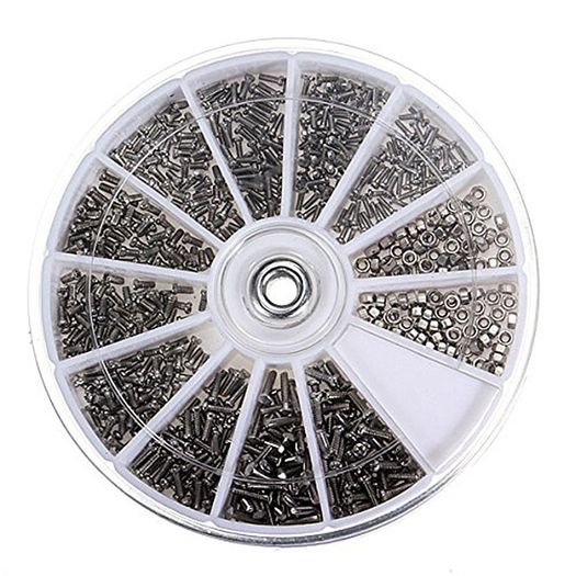600pcs 12 Kinds of Small Screws Nuts Assortment Kit M1 M1.2 M1.4 M1.6 Screw for Watch Watches Glasses Repair Tools Tornillos