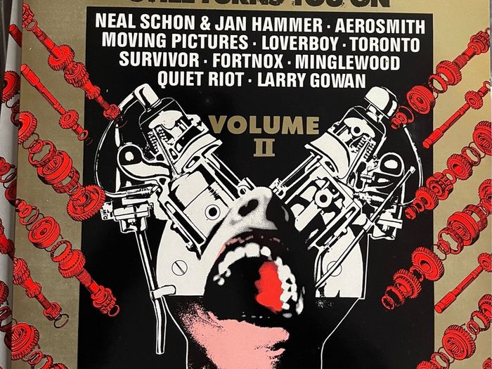 The Rock Machine volume 1 & 2  vinyl records in nm condition Judas Priest fastway quiet riot Aerosmith etc 30 euros is for both albums
