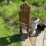 Wooden fold up deckchairs x 2 Image 4