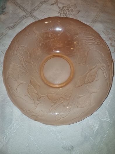 Art Deco Glass Rose Bowl