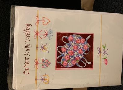 Ruby anniversary greeting card (40 years married)