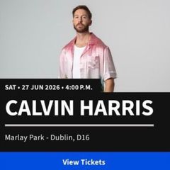 2 tickets Calvin Harris 27 June