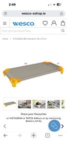 WESCO Stackable Bed for 18mths - 6years