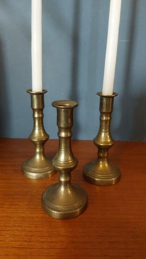 Fabulous Collection of Five Assorted Vintage/Antique Brass Candlesticks - Priced as a Collection, But Can be Sold Separately