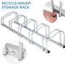 NEW 5 Bike Bicycle Parking Stand Steel Rack Image 2