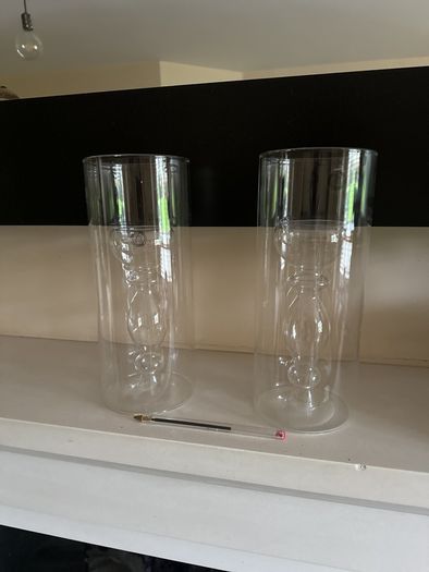 tea light candle holders -hand made quality 24 x 10 cm