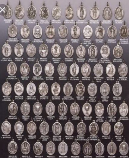 Antique Vintage Saints Medals