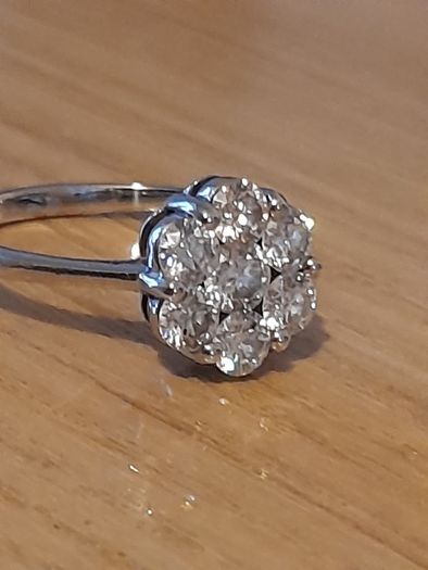 Silver diamond 925 hallmarked  size 7