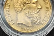 Gold coin 20 Belgian Franc Leopold II
