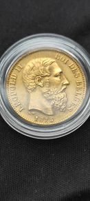 Gold coin 20 Belgian Franc Leopold II