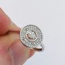 Brand New 9ct White Gold Diamond Target Cluster Ring Image 4