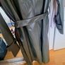green leather look trench coat Image 8