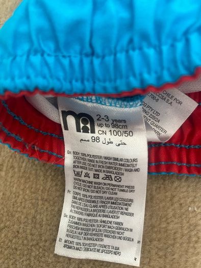 Mothercare Boys Turqouise Blue Swim Shorts - Age 2-3 Years