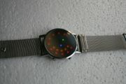 Women's Round Mirror Face LED Digital Wrist Watch with Date /Week /Time