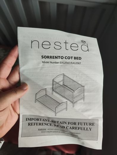 Nested Sorrento Cot Bed
