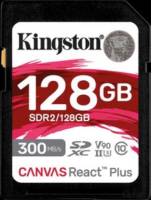 Kingston Canvas React Plus SDXC memory card 128 GB, Canvas React Plus UHS-II