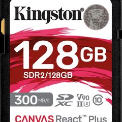Kingston Canvas React Plus SDXC memory card 128 GB, Canvas React Plus UHS-II