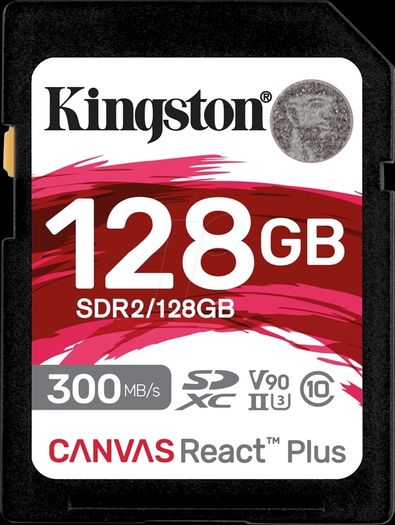 Kingston Canvas React Plus SDXC memory card 128 GB, Canvas React Plus UHS-II