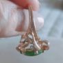 Jade & diamond 14 ct gold ring Image 6