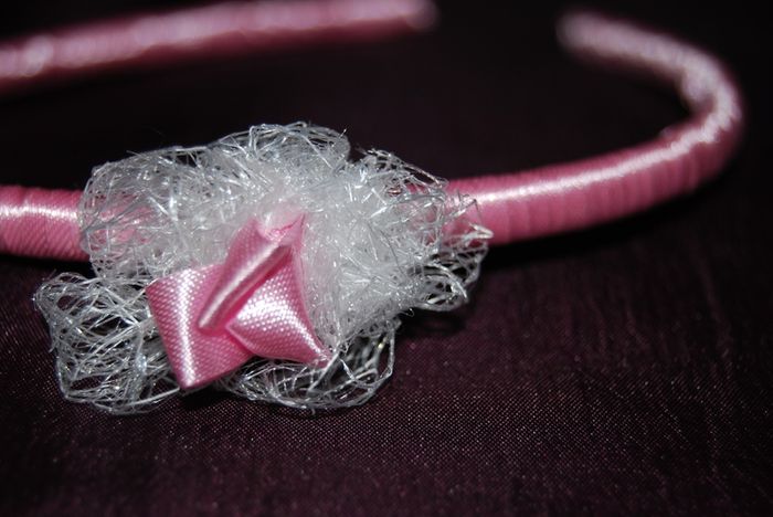 Handmade baby pink hairband