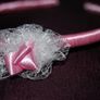 Handmade baby pink hairband Image 2