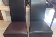2 x Leather Kitchen Dining Chairs - Can Deliver