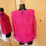 Women's Blouse Fushia Heavy Lace REDUCED NWT SIZE 14 Image 3