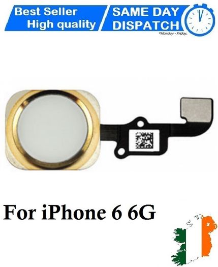 New Fingerprint Touch ID Home Button Flex Cable For iPhone 6 6G Gold - FHT22IPHB