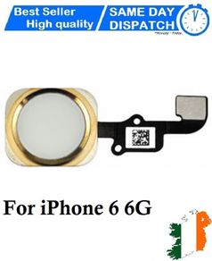 New Fingerprint Touch ID Home Button Flex Cable For iPhone 6 6G Gold - FHT22IPHB