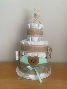 Santry Nappy Cakes, New Baby gift, Shower gift, Mother-to-be gift.