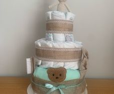 Santry Nappy Cakes, New Baby gift, Shower gift, Mother-to-be gift.