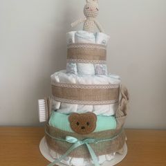 Santry Nappy Cakes, New Baby gift, Shower gift, Mother-to-be gift.