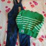 Denim Dungaree,s And Jumper set Image 2