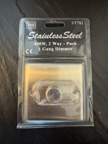1 Gang Stainless Steel Dimmer Switch