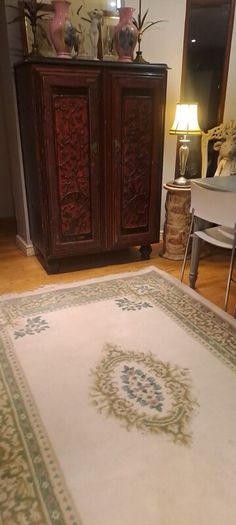 Antique Indian Large Wool Rug