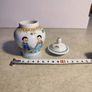 Miniature lid vase / urn - China - porcelain - beautifu  (Zhongguo Jingdezhen Zhi Makers Mark)l enamel Image 2