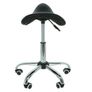 Ergonomic saddle stool chair - height adjustable - 360 degrees rotatable - Barber stool - Black Image 4