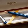 Never Used Vintage Platignum Deluxe 14K Gold Nib Fountain Pen + Ballpoint Set from '70s. Made in England. Image 3