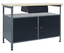 Workbench Black 120x60x85 cm Steel