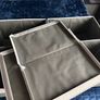 2 Large Foldable Storage Boxes with Divider - grey and white Image 2