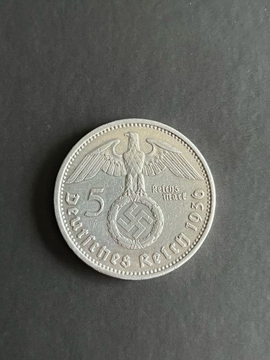 Germany 1936, Silver 5 Reichsmark