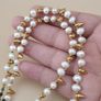 Classic Freshwater Pearl with Brass Beads Necklace Image 2