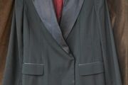 Tuxedo Style Ladies Black Wool Dress Jacket Size 8