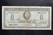 1972 Provincial Bank of Ireland 1 Pound Banknote