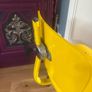 Small Yellow Swivel Chair Image 6